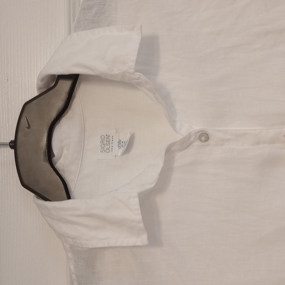 Sigrid Olson 100 % Linen Button Down - image 3